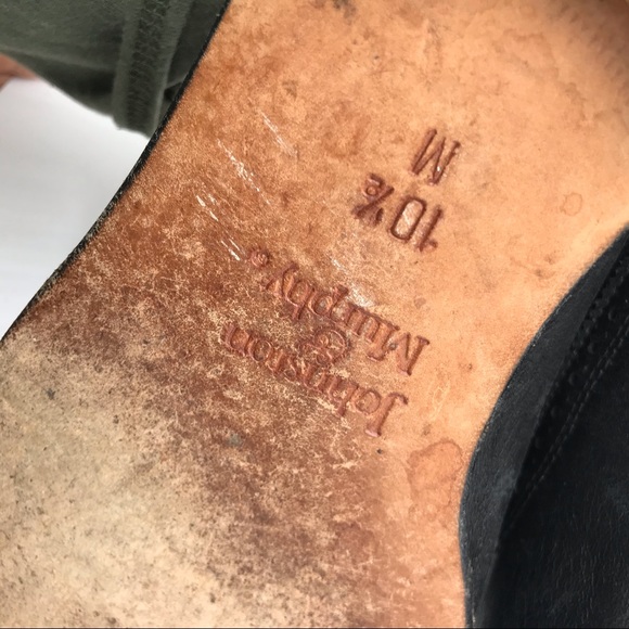 Johnston & Murphy size 10.5 M black leather shoes - Picture 6 of 6